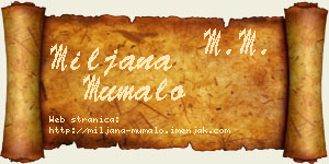 Miljana Mumalo vizit kartica
